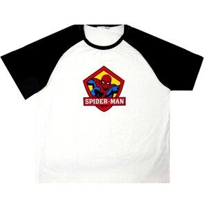 Zaful Marvel Spider-Man Letter Print Short Sleeves Unisex Adult T-shirt (XXL)NEW